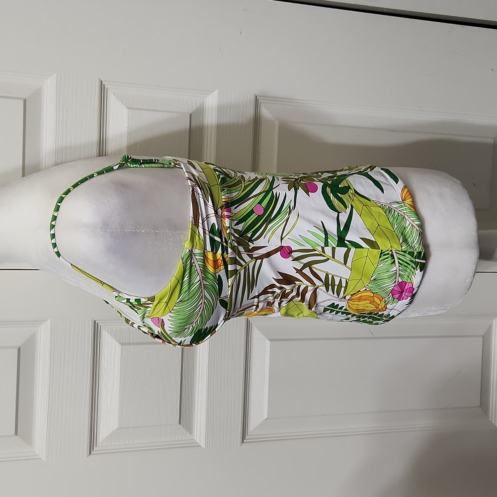 NWT Trina Turk Tropical Print Tankini Top and Bottom Set. Size 4 - Picture 4 of 12